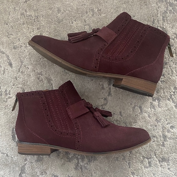 Dolce Vita Shoes - Dolce Vita Burgundy Suede Ankle Boots